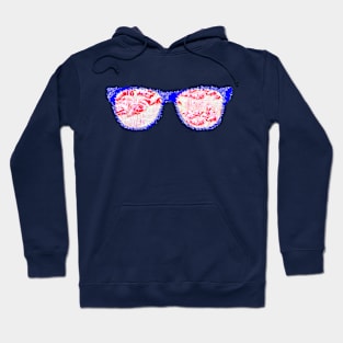 Flamingo Glasses Art Hoodie